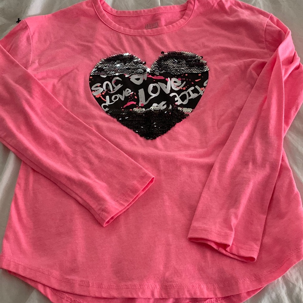 💗🖤 Girls Justice Flip Sequin Active Tee  💓🖤